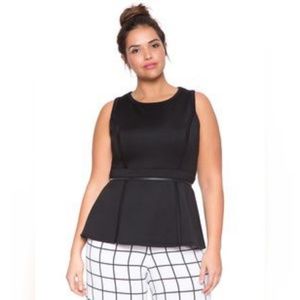 Eloquii Zip Peplum Top